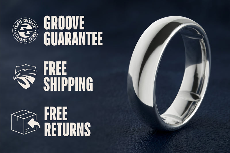 Groove Ring® Tungsten 6mm - 24k Gold