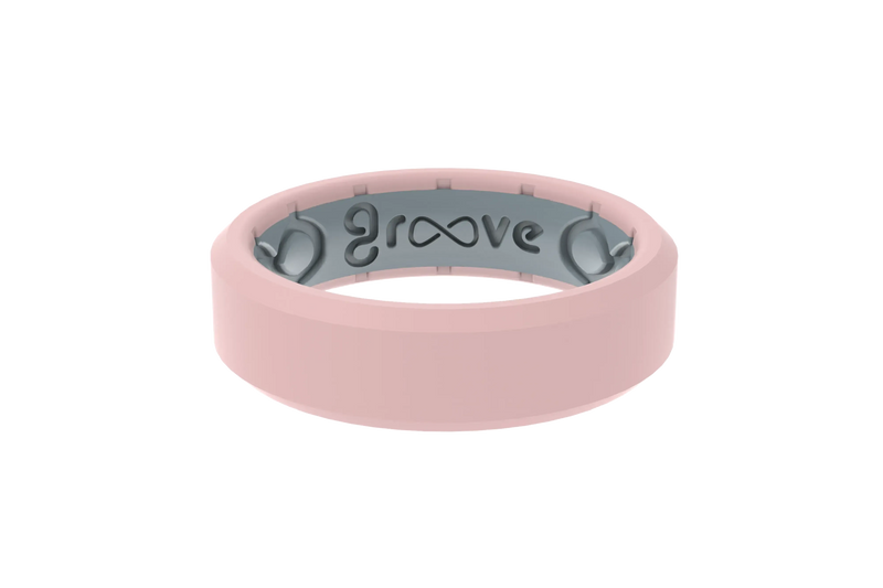 Edge Rose Quartz Thin Ring